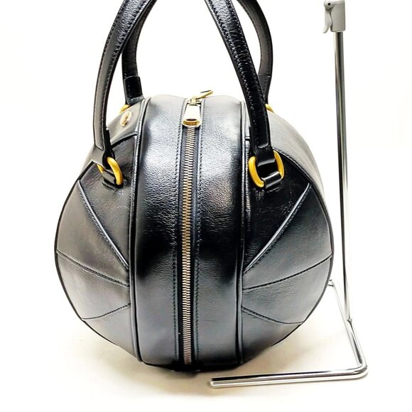 Gucci Hand Bag Black Leather 796-070325 - Picture 4 of 13